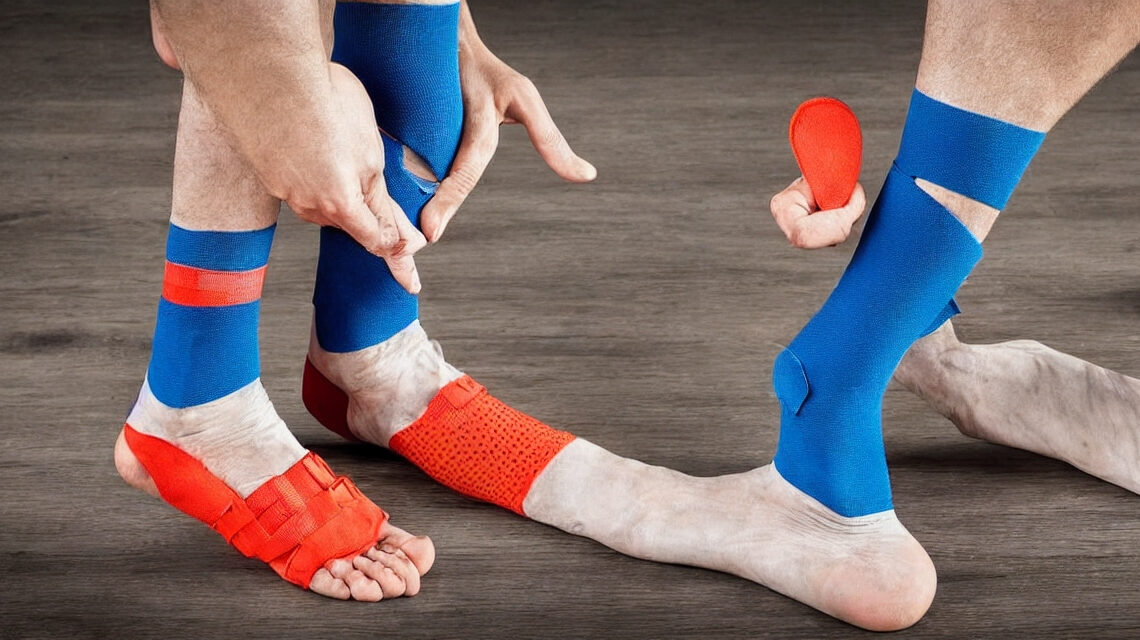 Ankelremme og sokker til rehabilitering af skader på anklen